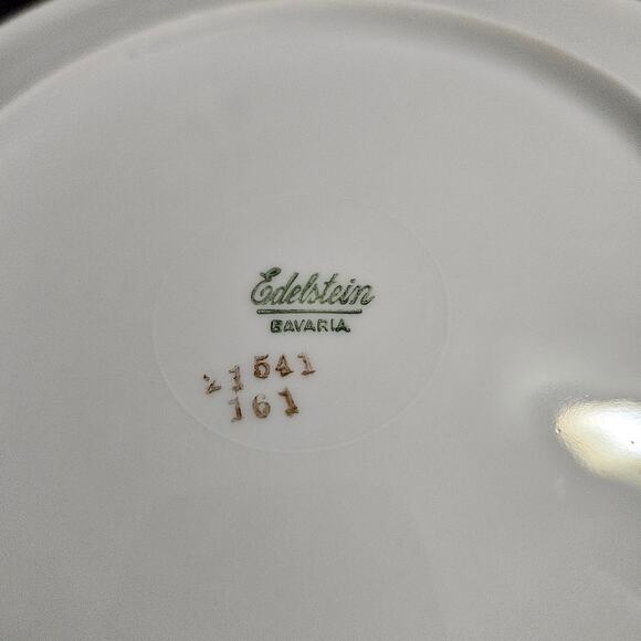 Edelstein Bavaria 8" Plates Set of 4 Pastel Atomic Mid Century Modern Gold Rim - Picture 3 of 4